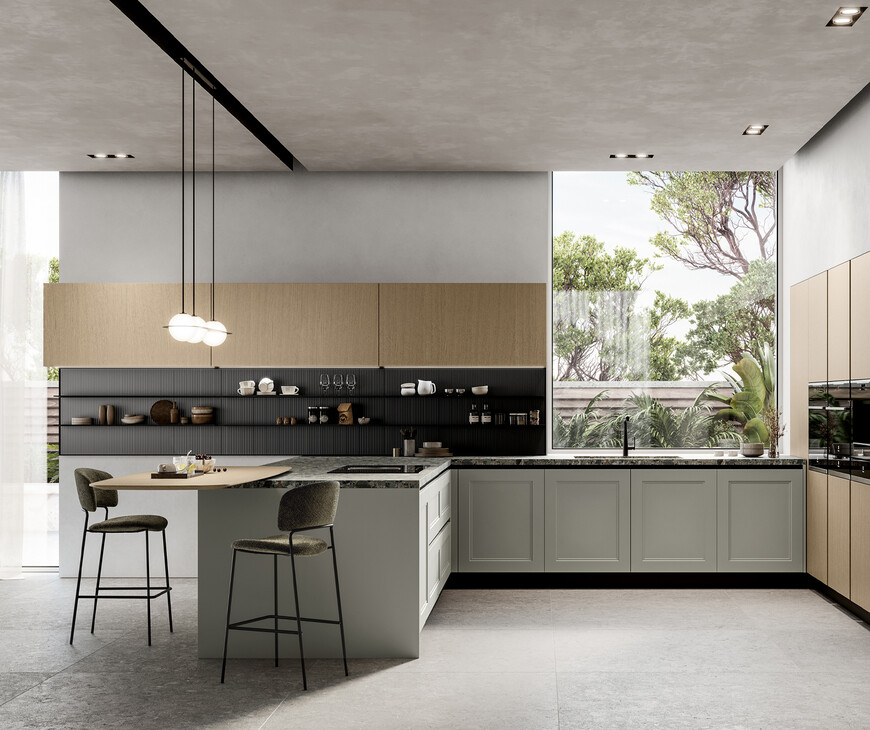 Кухня с полуостровом